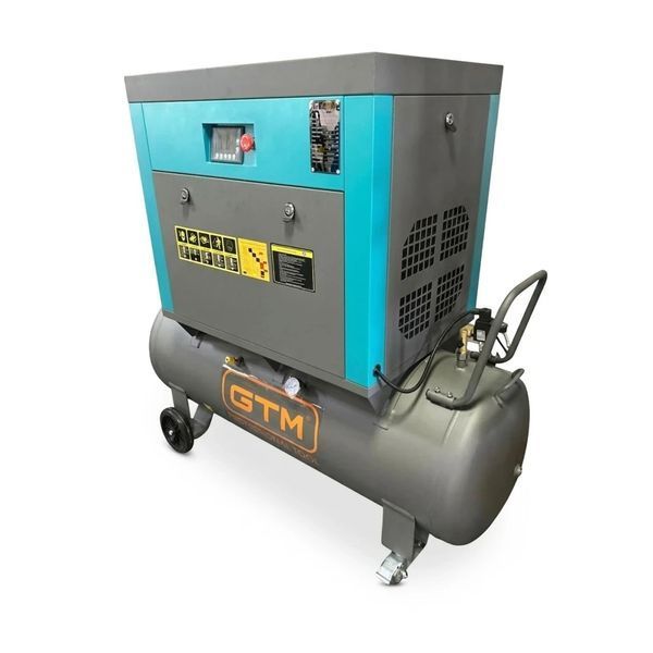 Компрессор воздушный винтовой 200 л GTM DLG5.5V 5,5 кВт 680 л/мин 8 бар 380 В инвертор масляный с кожухом 27450 фото