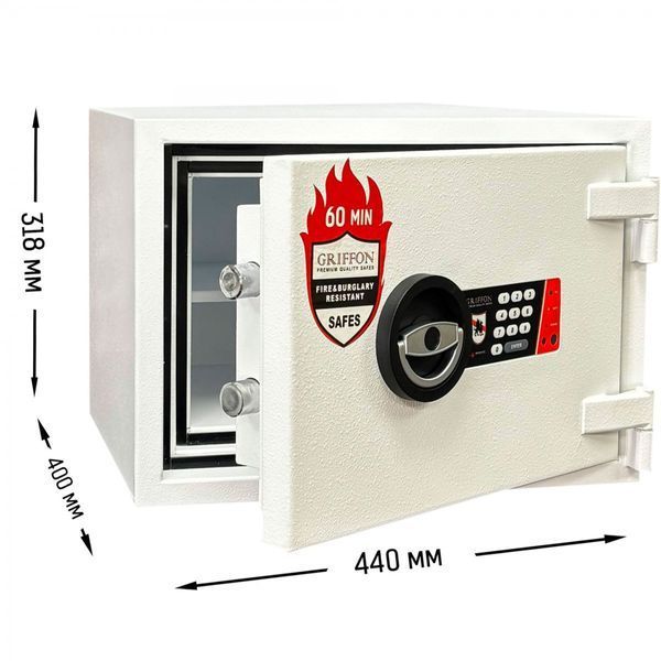 Сейф вогнестійкий GRIFFON FRS.30.E WHITE електронний замок білий (LFS 30P) FRS.30.E WHITE фото