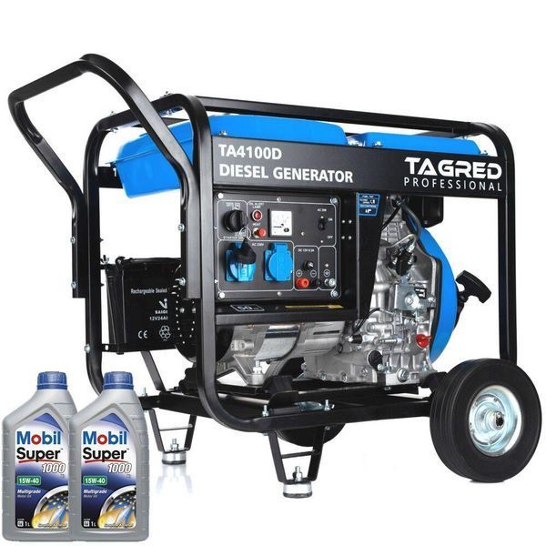 Дизельный генератор TAGRED TA4100D + газова плитка Orcamp CK-505 + 4 газових картриджа 400 мл KTA4100D фото